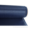 Tissu de fibres de tissu hybride en tissu hybride en carbone bleu ordinaire